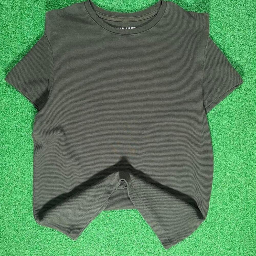 Primark black ribbed crop top